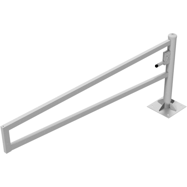 Swiveling gates | to be fixed by plugs, hot-dip galvanized | total width: 2500 mm | with Euro profile cylinder lock